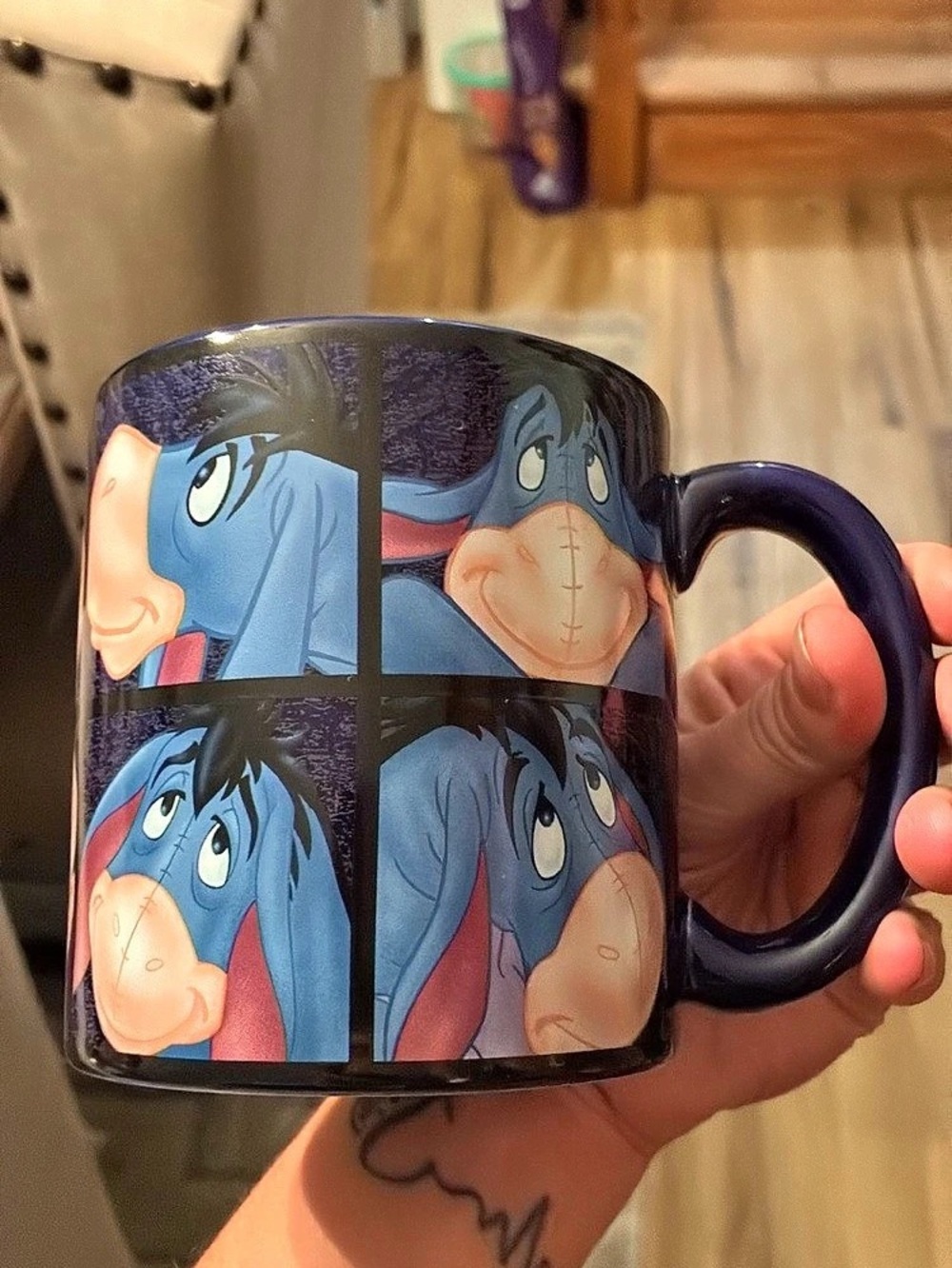 Disney Eeyore mug Blue & Black